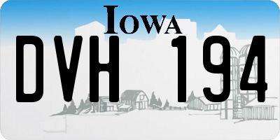 IA license plate DVH194