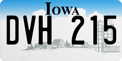 IA license plate DVH215