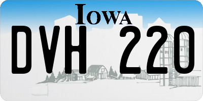IA license plate DVH220