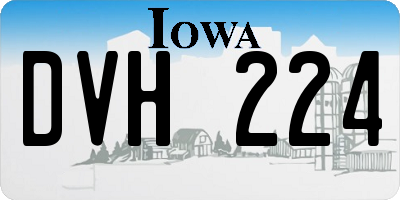 IA license plate DVH224