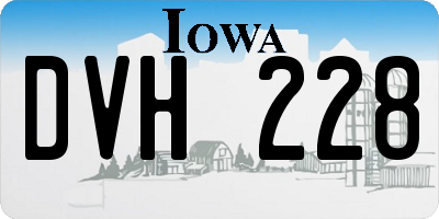 IA license plate DVH228