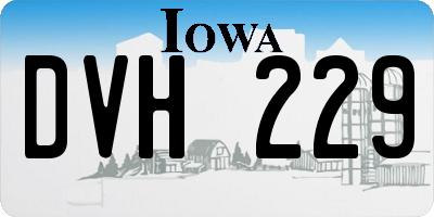 IA license plate DVH229