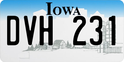 IA license plate DVH231