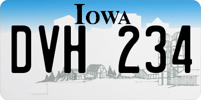 IA license plate DVH234
