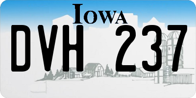 IA license plate DVH237