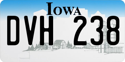 IA license plate DVH238