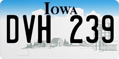 IA license plate DVH239