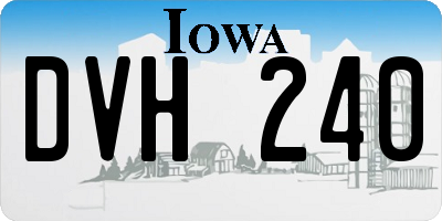 IA license plate DVH240
