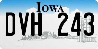 IA license plate DVH243