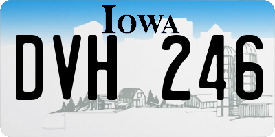 IA license plate DVH246