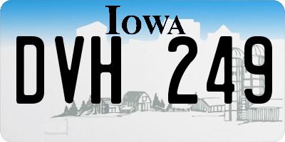 IA license plate DVH249