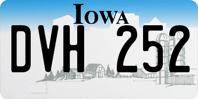 IA license plate DVH252
