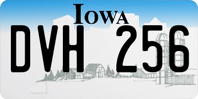IA license plate DVH256