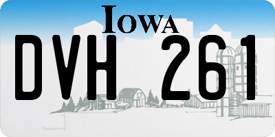 IA license plate DVH261