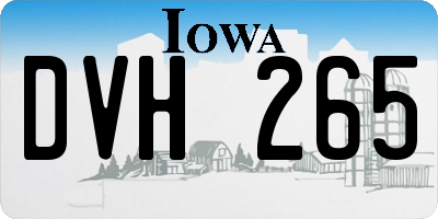 IA license plate DVH265