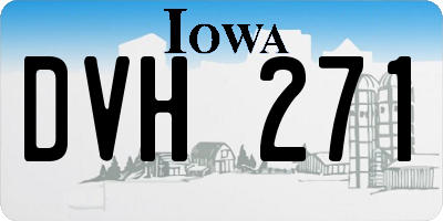IA license plate DVH271