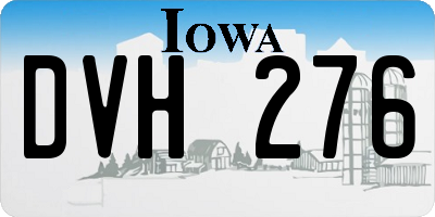 IA license plate DVH276