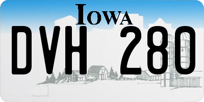 IA license plate DVH280
