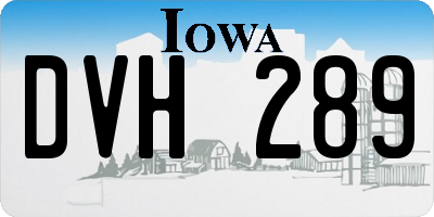 IA license plate DVH289