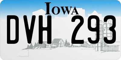 IA license plate DVH293