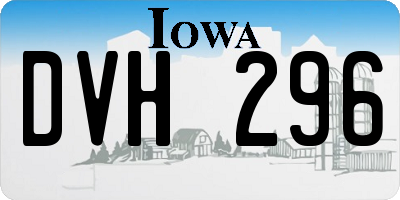 IA license plate DVH296