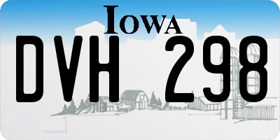 IA license plate DVH298