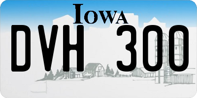 IA license plate DVH300