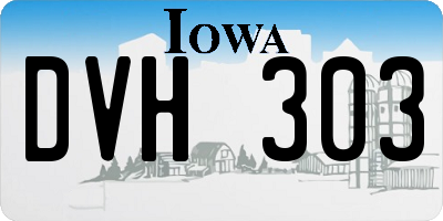 IA license plate DVH303