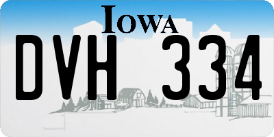 IA license plate DVH334