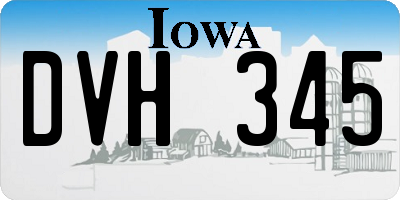 IA license plate DVH345
