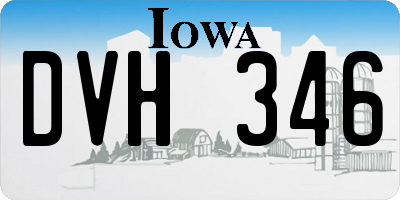 IA license plate DVH346