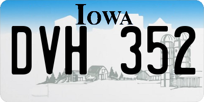 IA license plate DVH352