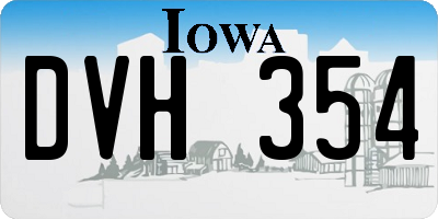 IA license plate DVH354