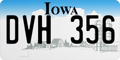IA license plate DVH356