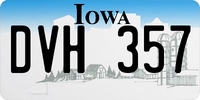 IA license plate DVH357