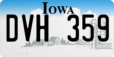 IA license plate DVH359