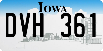 IA license plate DVH361