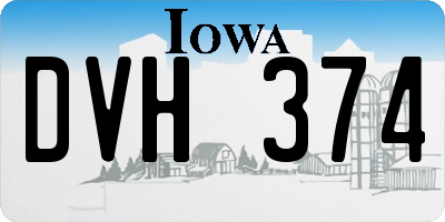 IA license plate DVH374