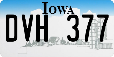IA license plate DVH377