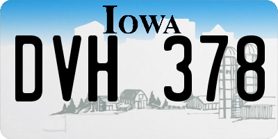 IA license plate DVH378