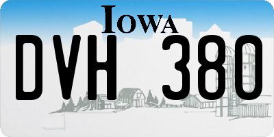 IA license plate DVH380