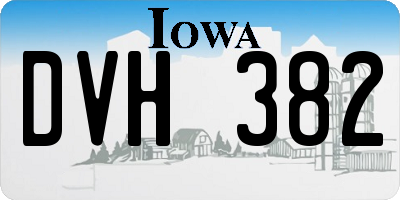 IA license plate DVH382