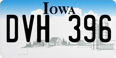 IA license plate DVH396