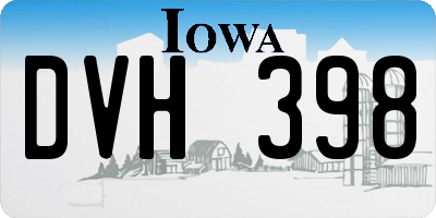 IA license plate DVH398