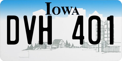 IA license plate DVH401