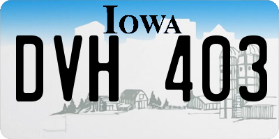 IA license plate DVH403