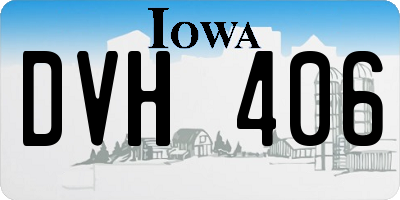 IA license plate DVH406