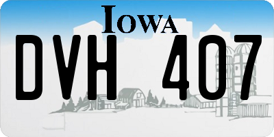 IA license plate DVH407