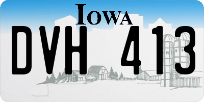 IA license plate DVH413