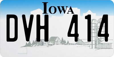 IA license plate DVH414